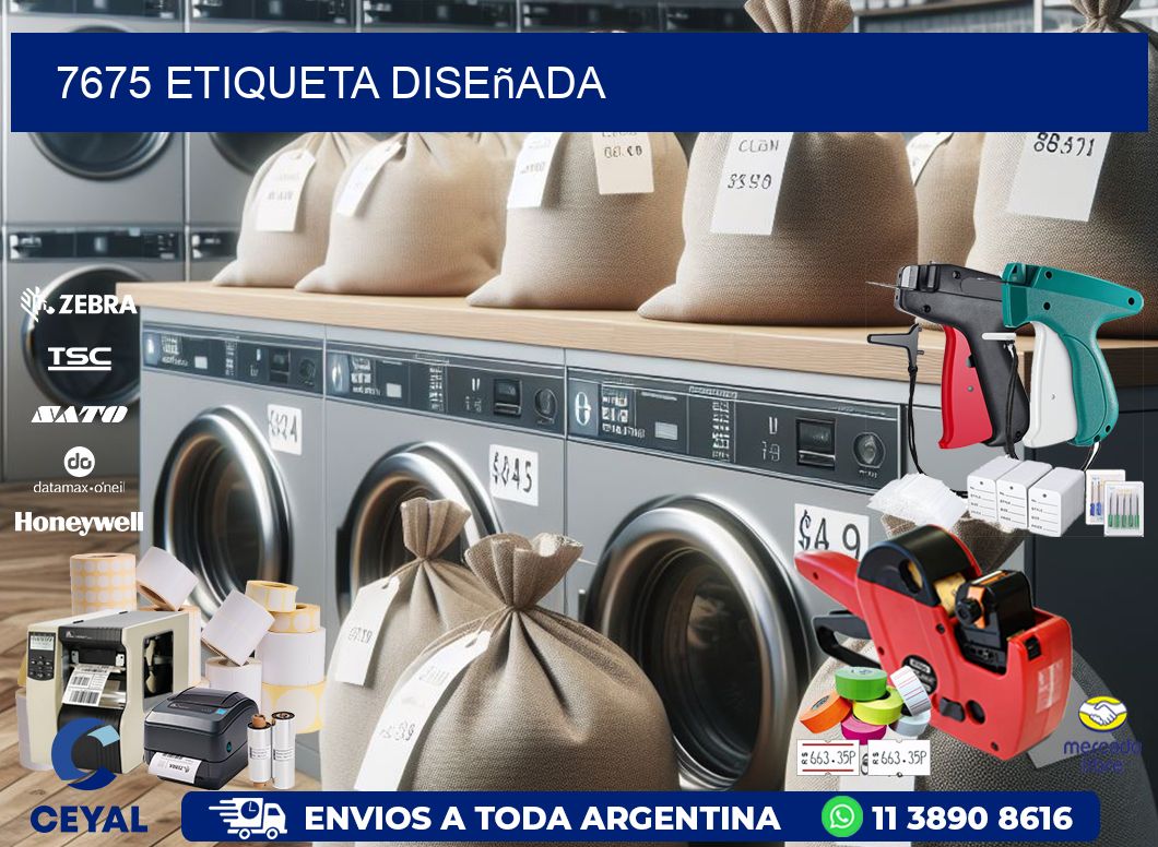 7675 etiqueta diseñada