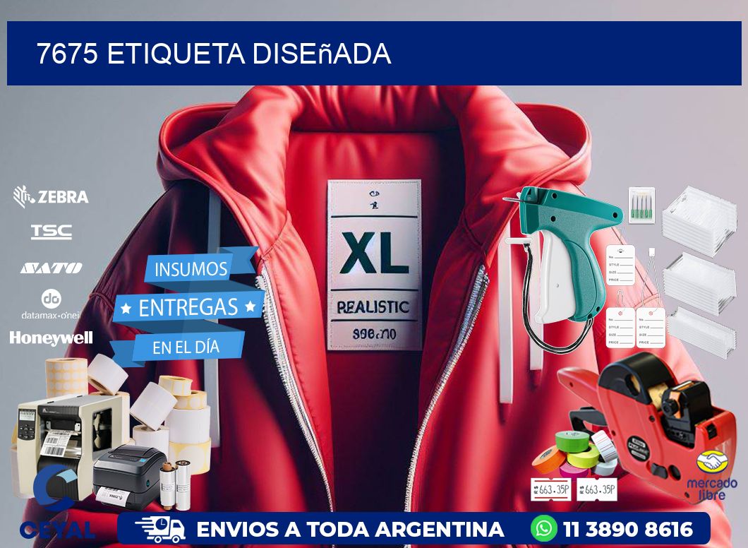 7675 etiqueta diseñada