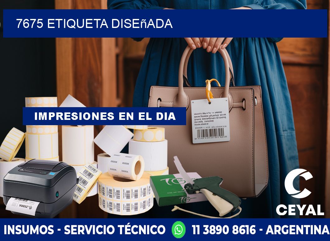 7675 etiqueta diseñada