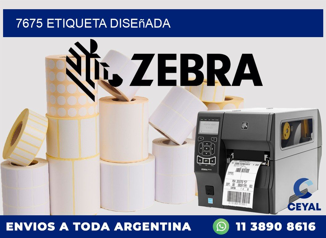 7675 etiqueta diseñada