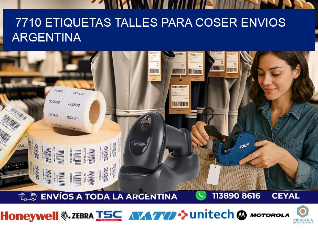 7710 ETIQUETAS TALLES PARA COSER ENVIOS ARGENTINA
