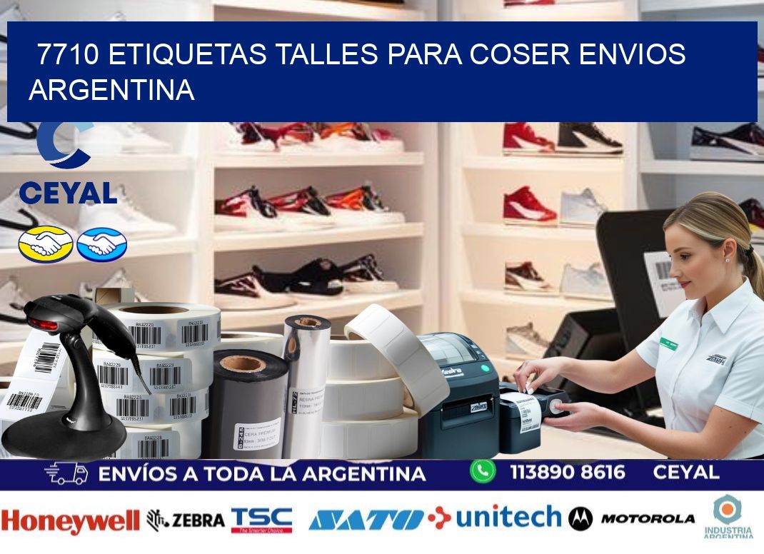 7710 ETIQUETAS TALLES PARA COSER ENVIOS ARGENTINA