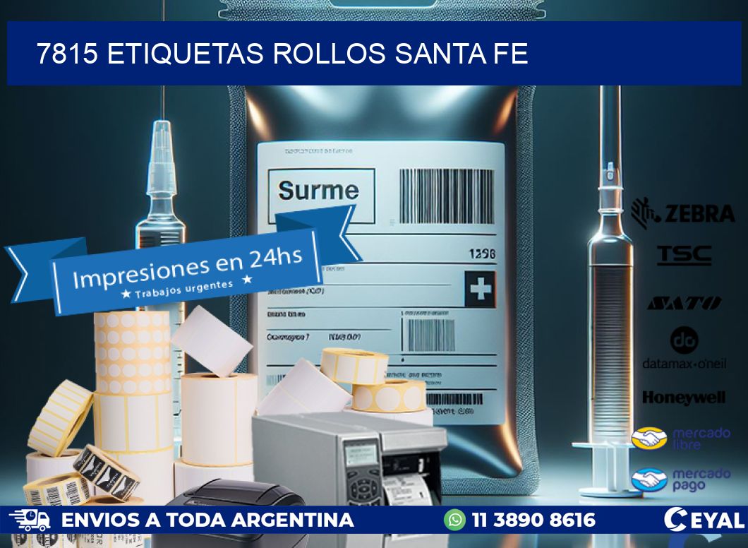 7815 etiquetas rollos SANTA FE