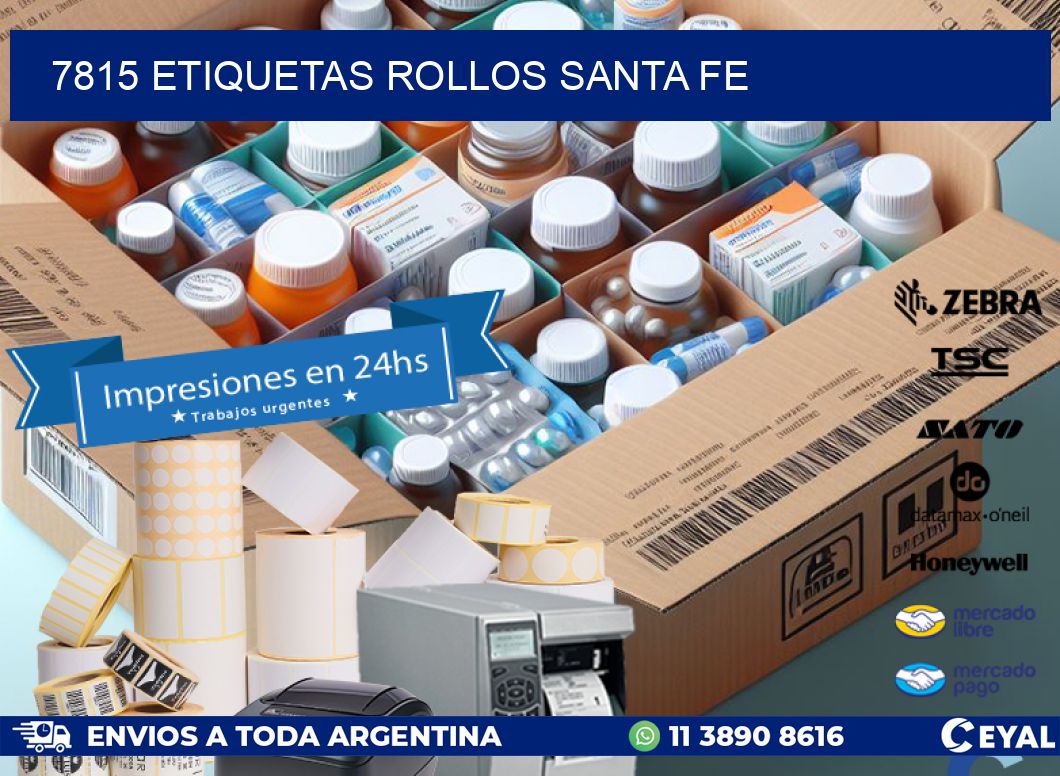 7815 etiquetas rollos SANTA FE