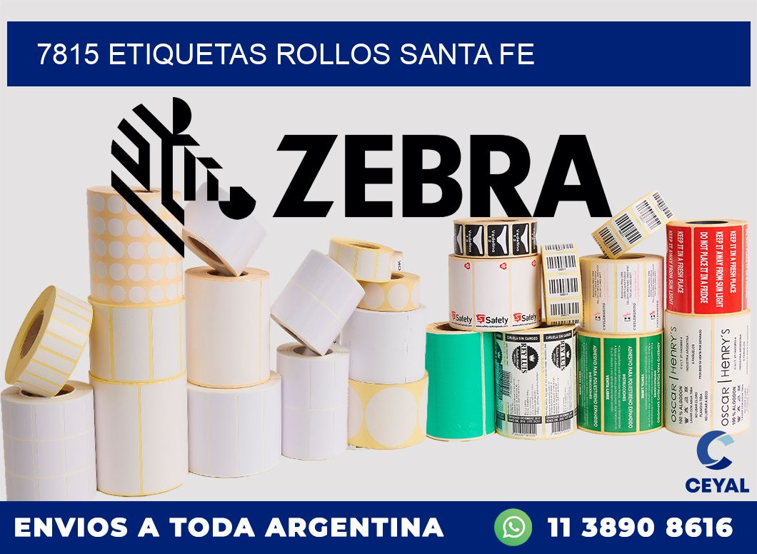 7815 etiquetas rollos SANTA FE