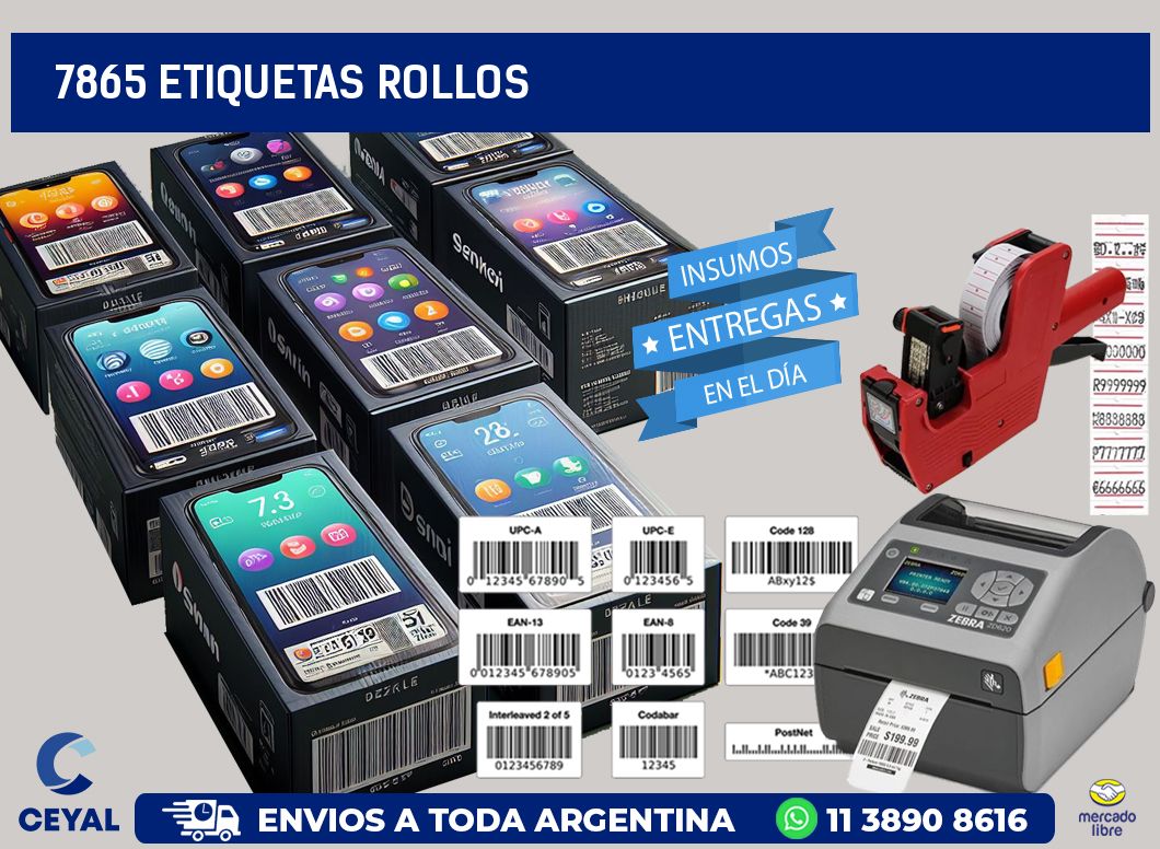 7865 etiquetas rollos