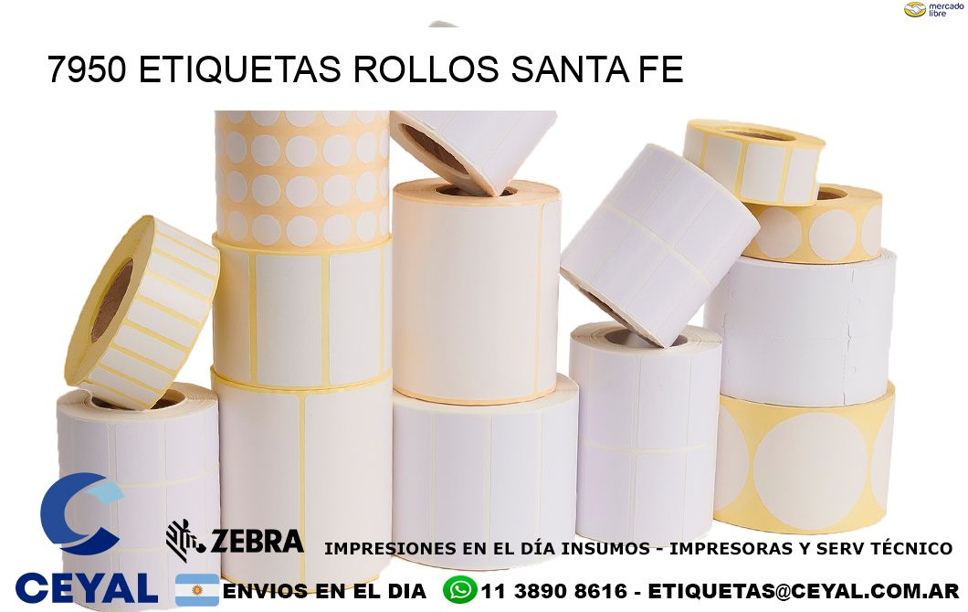 7950 etiquetas rollos SANTA FE
