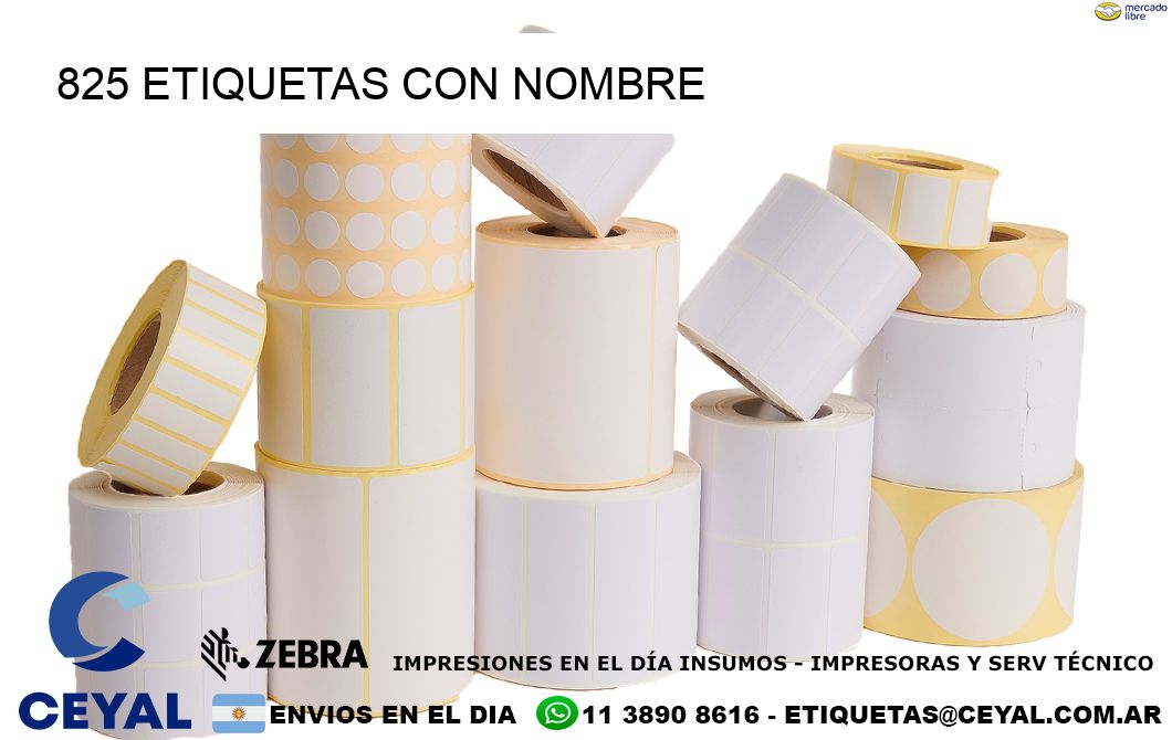 825 etiquetas con nombre