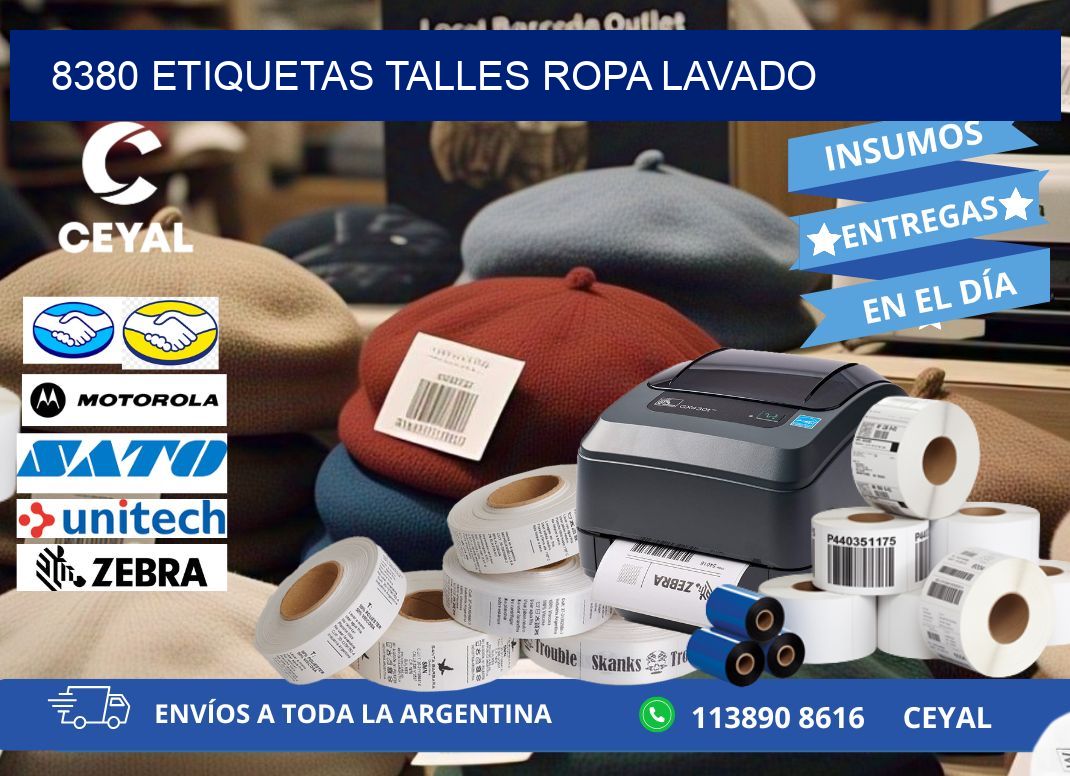 8380 ETIQUETAS TALLES ROPA LAVADO