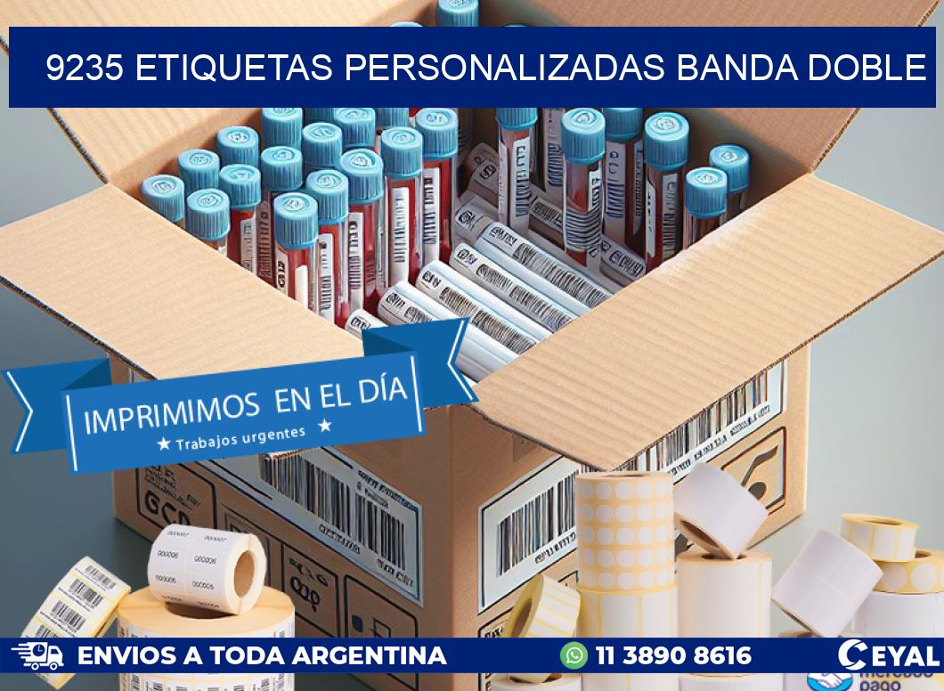 9235 Etiquetas personalizadas banda doble