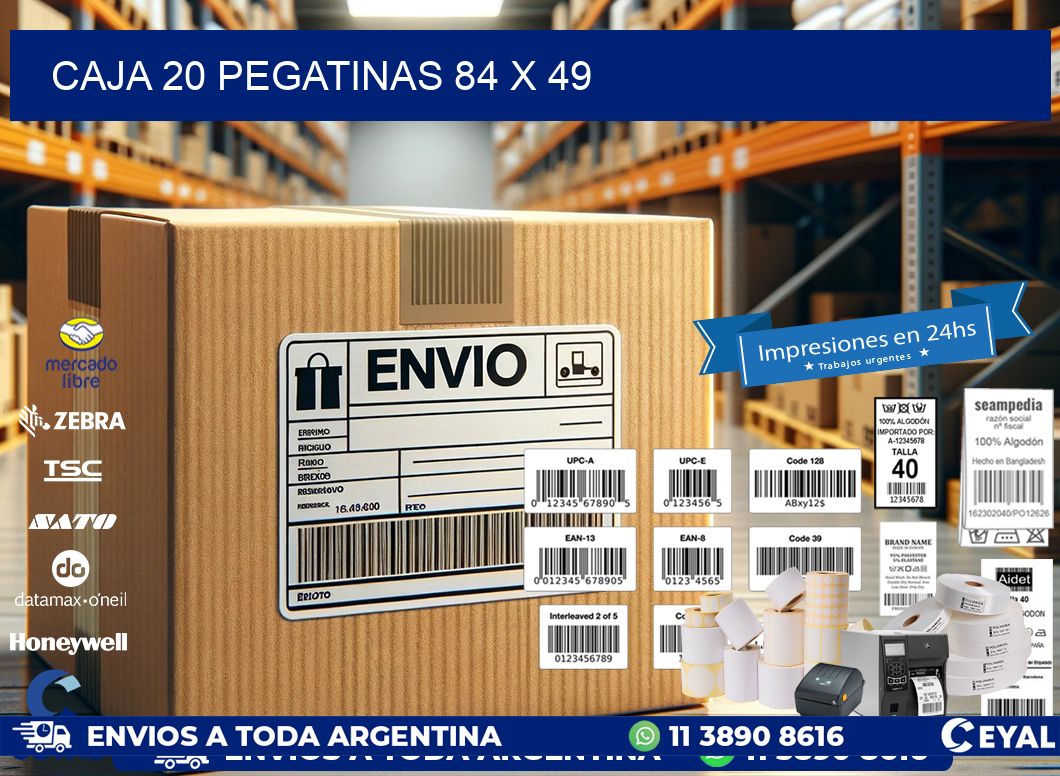 CAJA 20 PEGATINAS 84 x 49