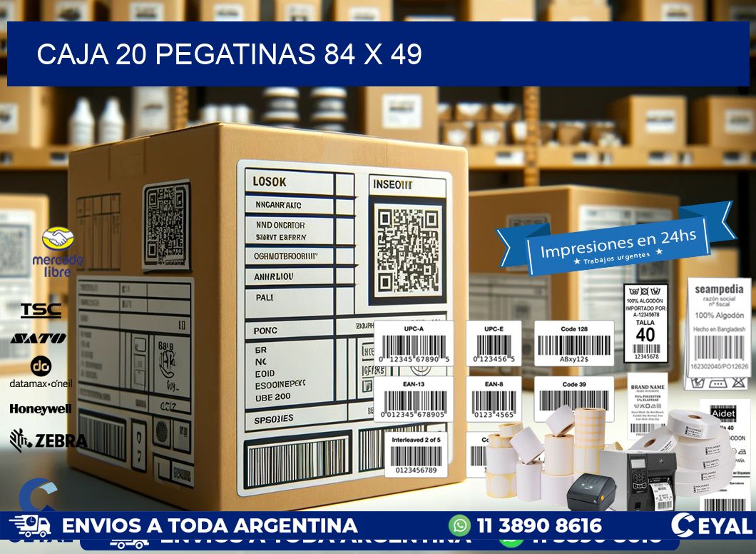 CAJA 20 PEGATINAS 84 x 49