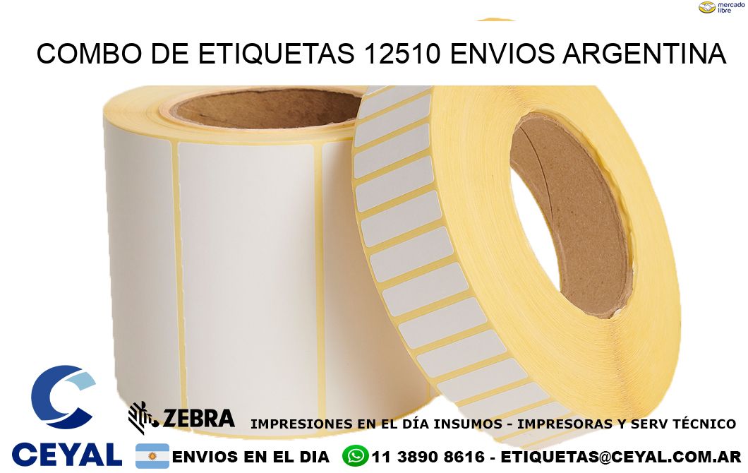 Combo de etiquetas 12510 ENVIOS ARGENTINA