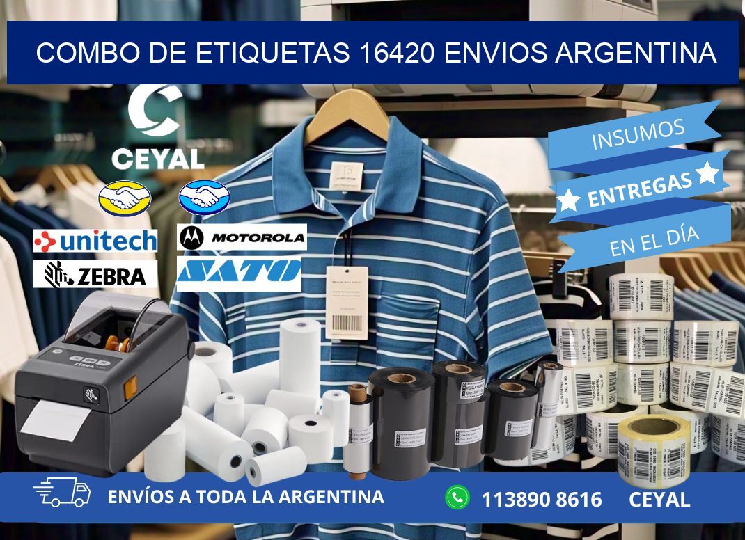 Combo de etiquetas 16420 ENVIOS ARGENTINA