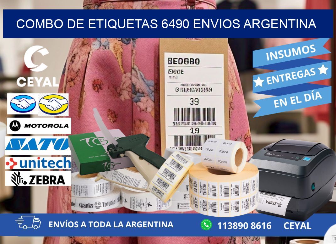 Combo de etiquetas 6490 ENVIOS ARGENTINA