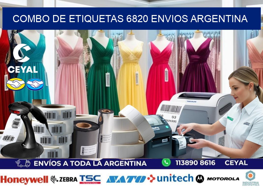 Combo de etiquetas 6820 ENVIOS ARGENTINA