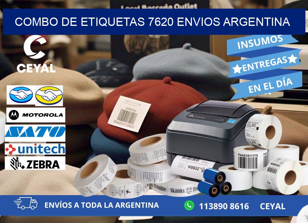 Combo de etiquetas 7620 ENVIOS ARGENTINA