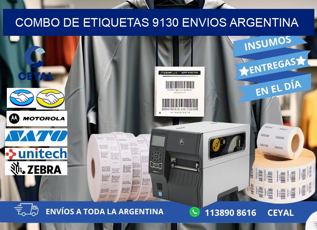 Combo de etiquetas 9130 ENVIOS ARGENTINA