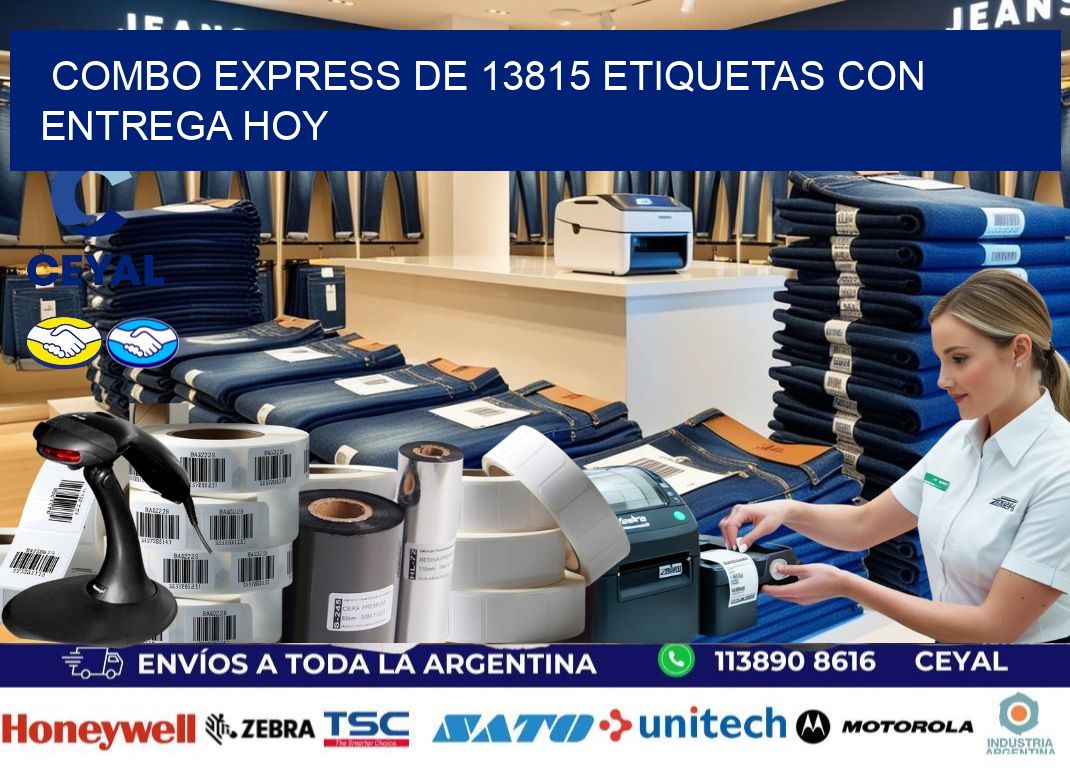 Combo express de 13815 etiquetas con entrega hoy