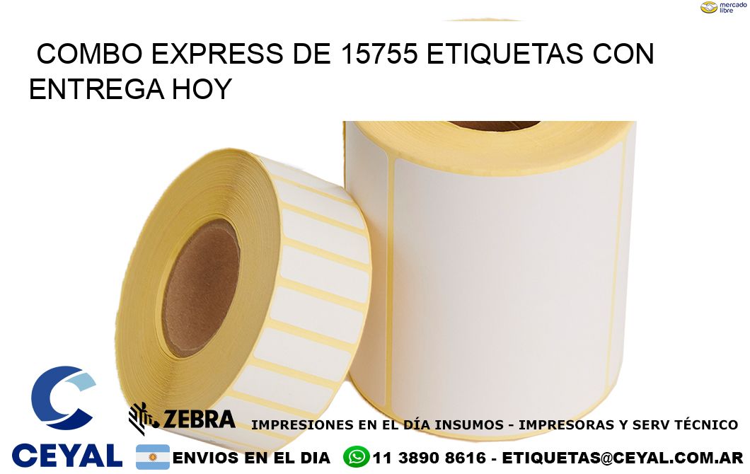 Combo express de 15755 etiquetas con entrega hoy