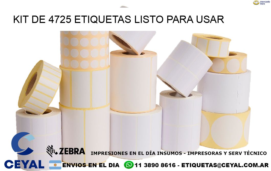 Kit de 4725 etiquetas listo para usar