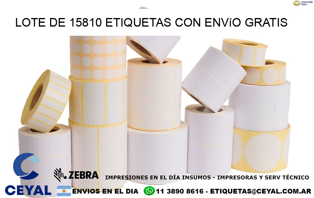 Lote de 15810 etiquetas con envío gratis