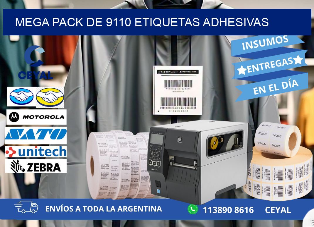 Mega pack de 9110 etiquetas adhesivas