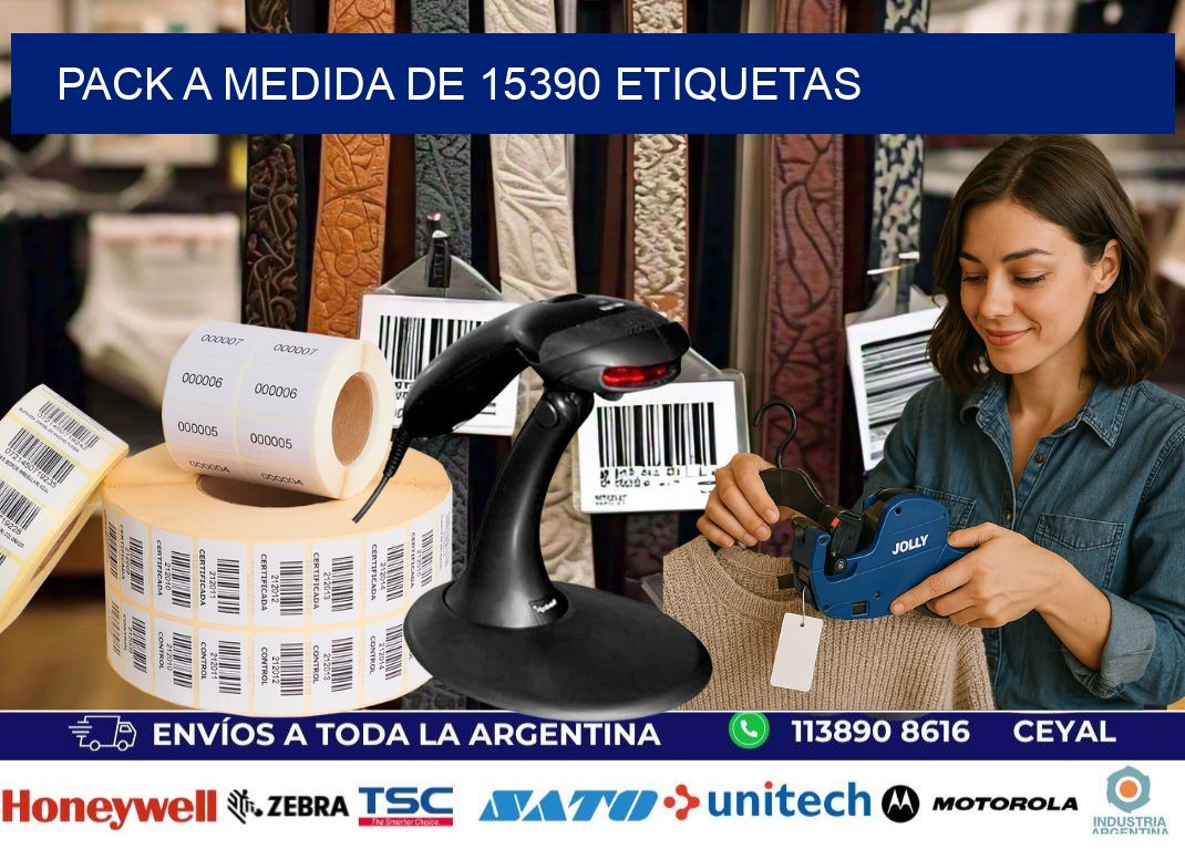 Pack a medida de 15390 etiquetas
