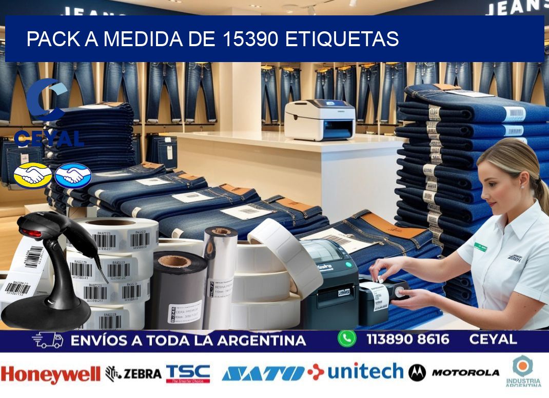 Pack a medida de 15390 etiquetas
