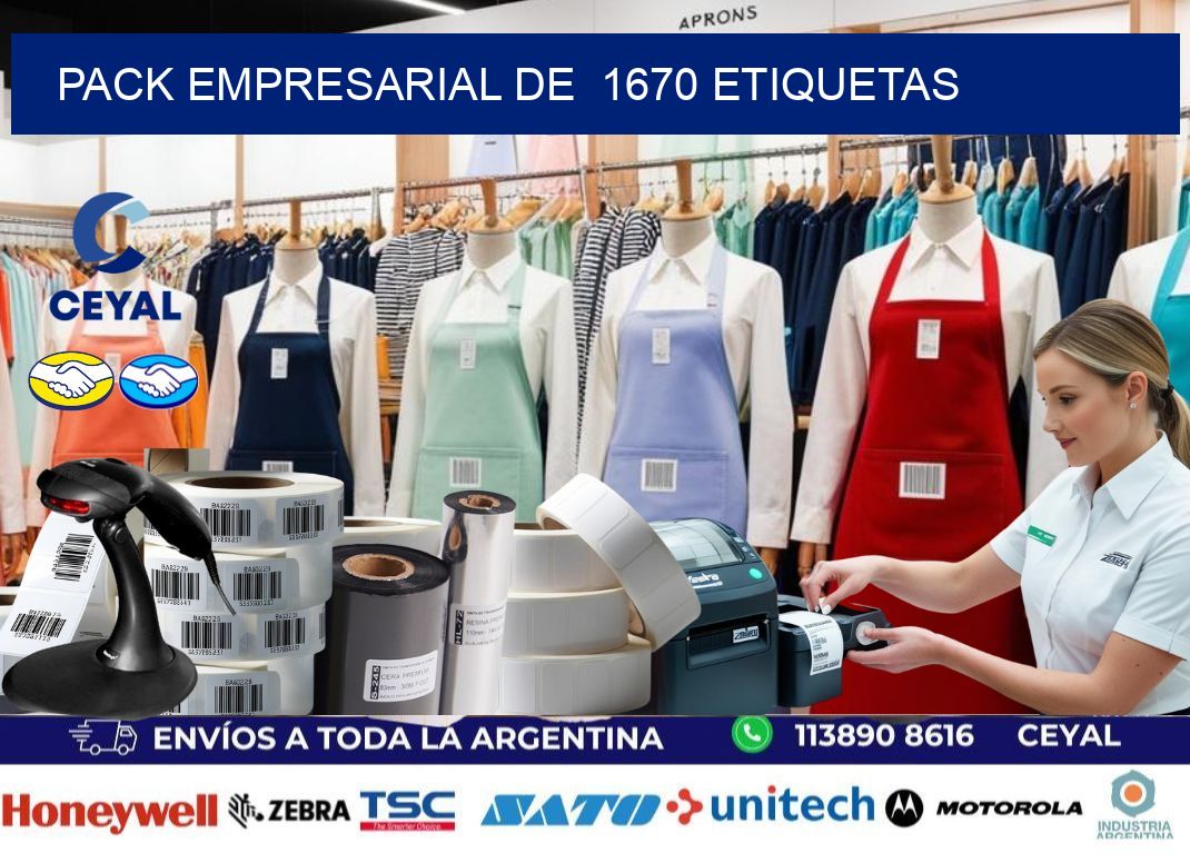 Pack empresarial de  1670 etiquetas