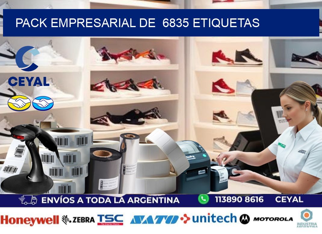 Pack empresarial de  6835 etiquetas