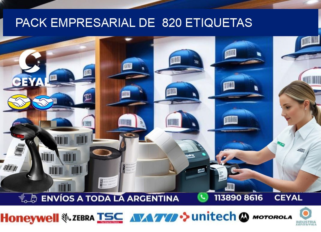 Pack empresarial de  820 etiquetas