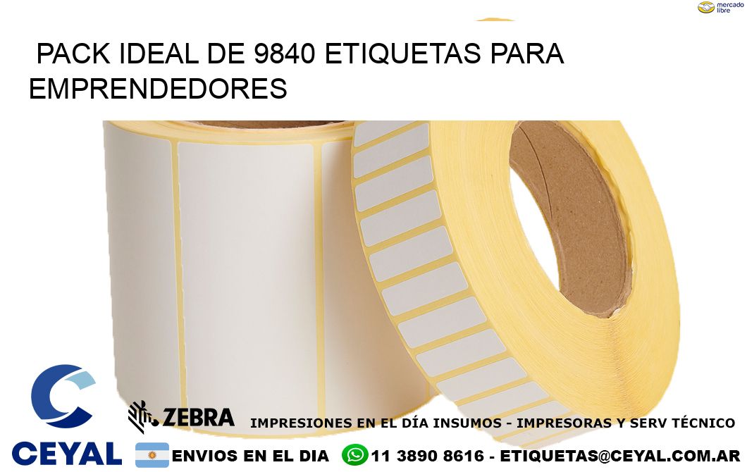 Pack ideal de 9840 etiquetas para emprendedores