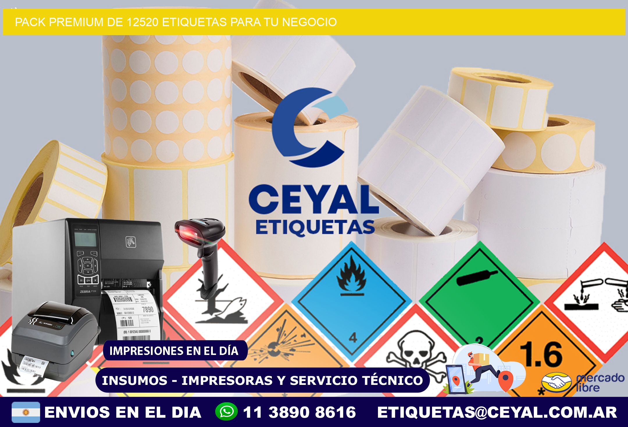 Pack premium de 12520 etiquetas para tu negocio