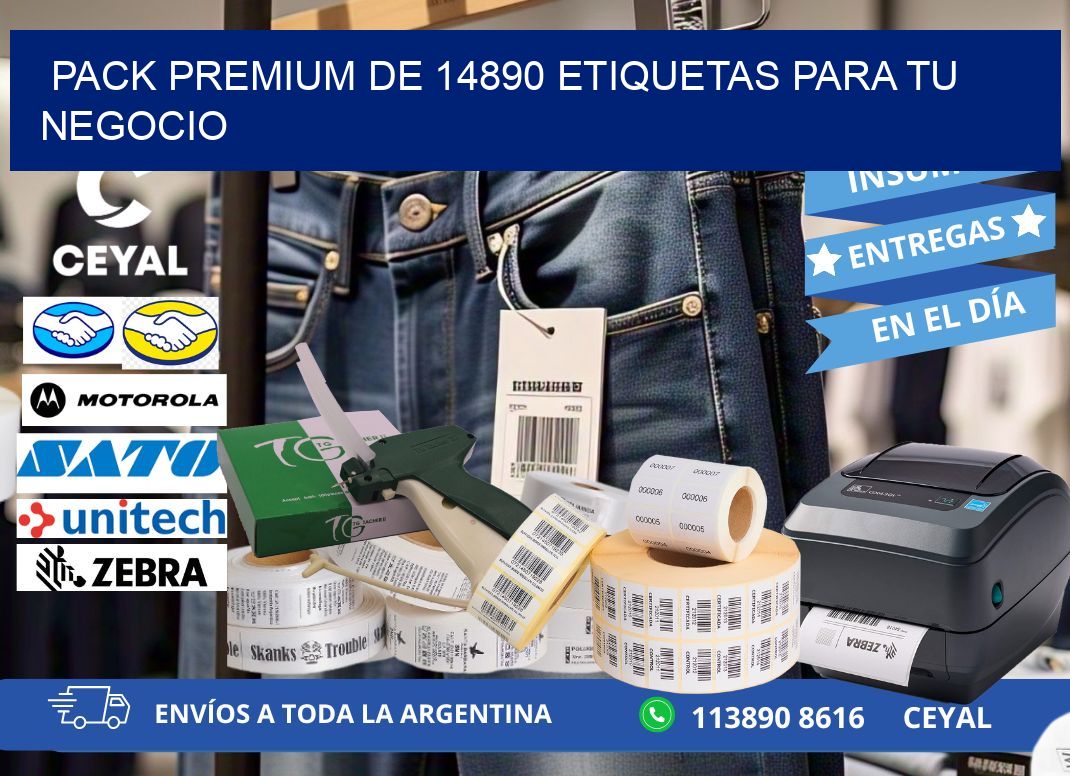Pack premium de 14890 etiquetas para tu negocio