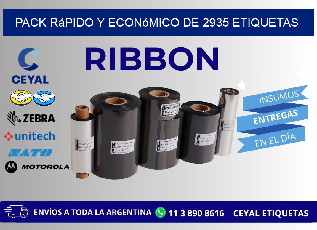 Pack rápido y económico de 2935 etiquetas