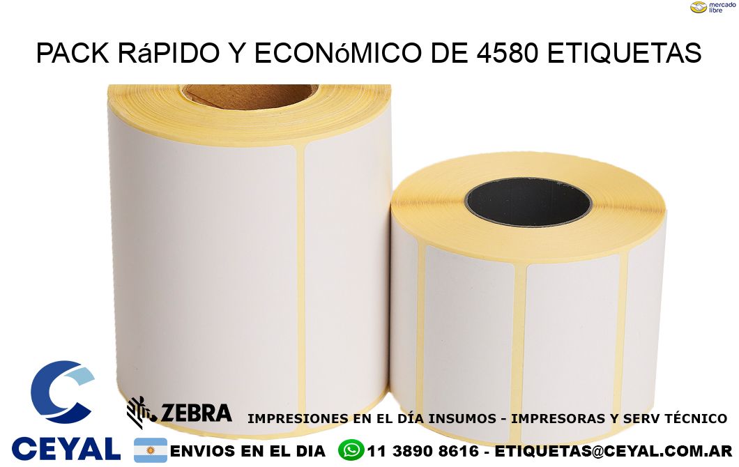 Pack rápido y económico de 4580 etiquetas