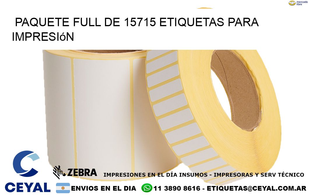 Paquete full de 15715 etiquetas para impresión