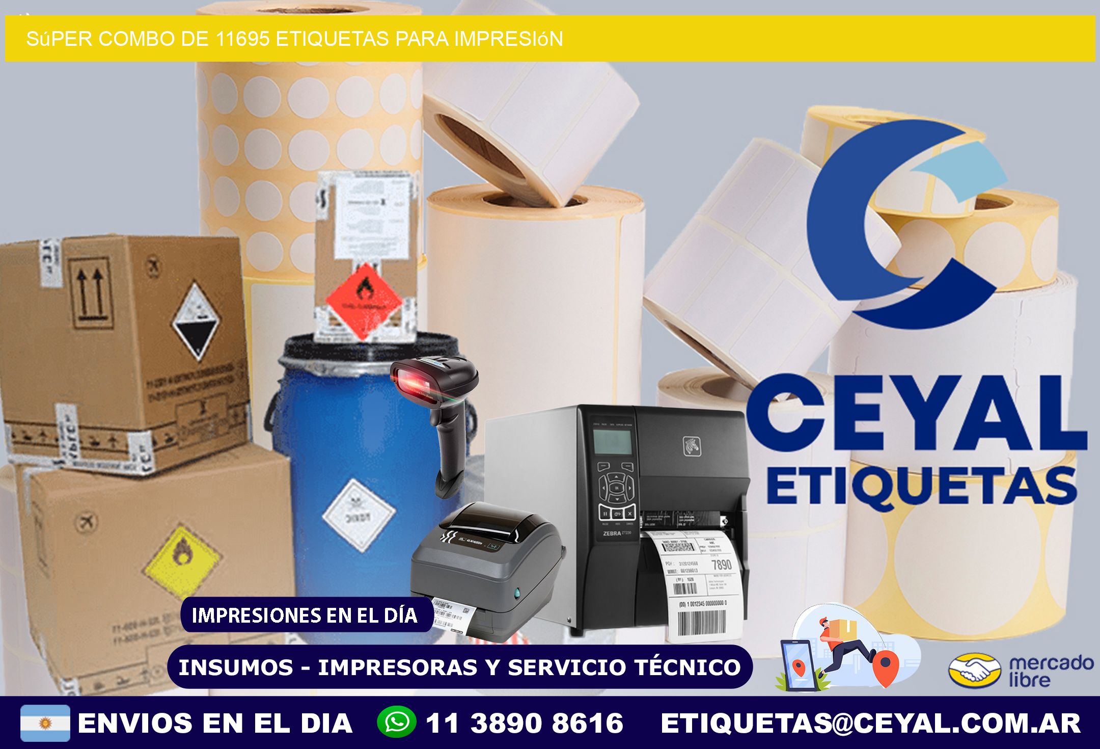 Súper combo de 11695 etiquetas para impresión