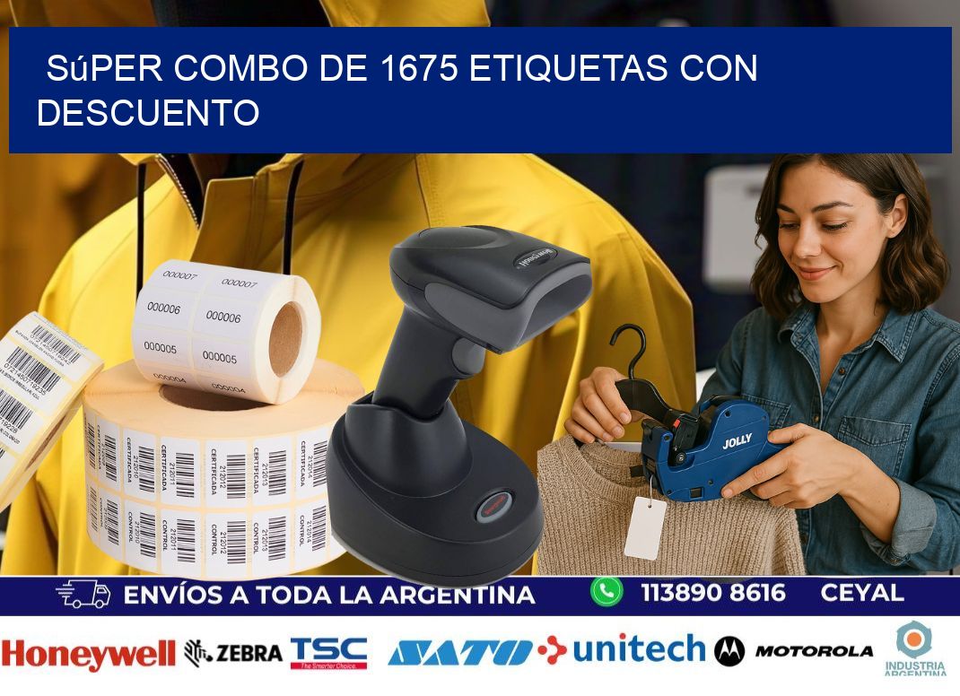 Súper combo de 1675 etiquetas con descuento