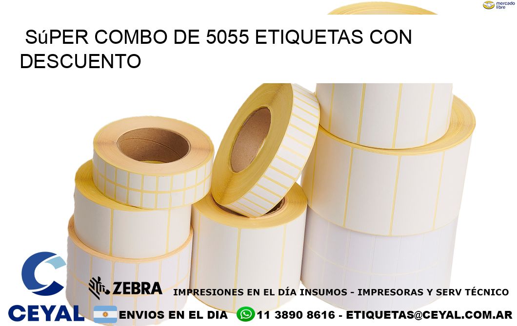 Súper combo de 5055 etiquetas con descuento
