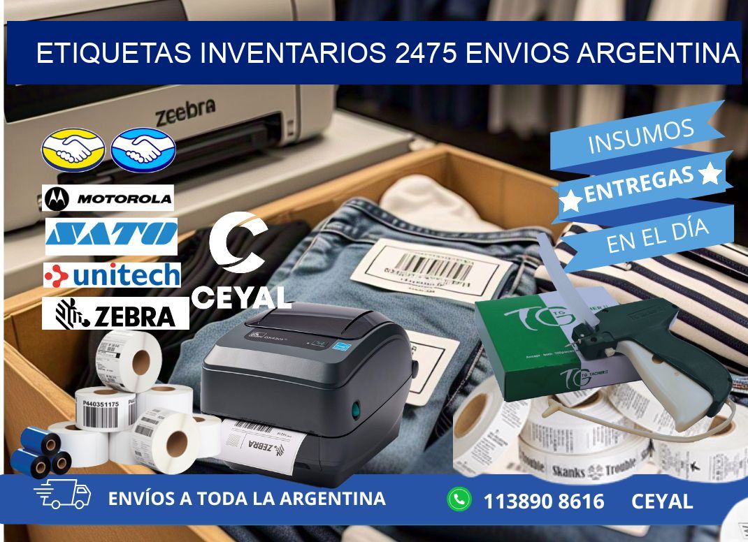 etiquetas inventarios 2475 ENVIOS ARGENTINA