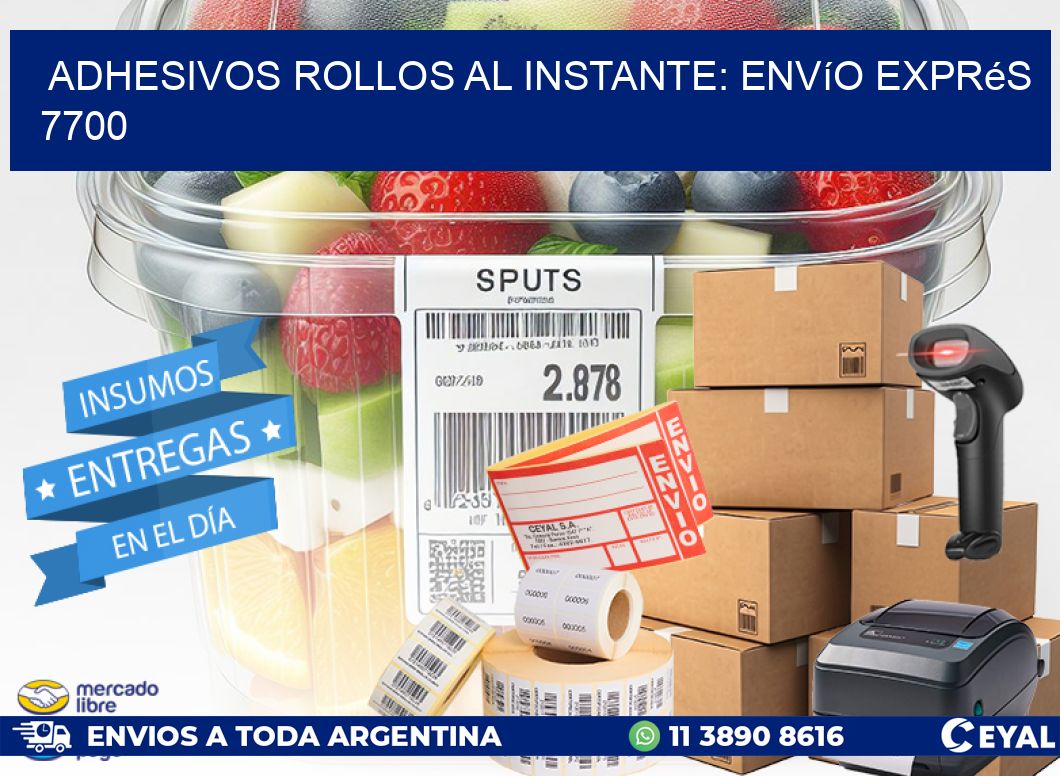 Adhesivos rollos al Instante: Envío Exprés 7700