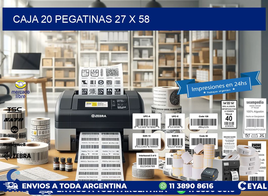 CAJA 20 PEGATINAS 27 x 58