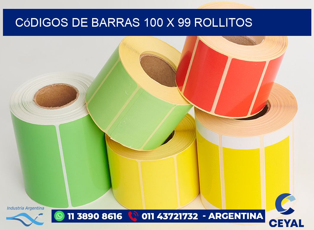 Códigos de Barras 100 x 99 rollitos