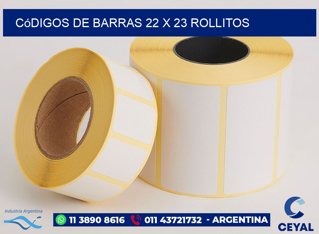 Códigos de Barras 22 x 23 rollitos