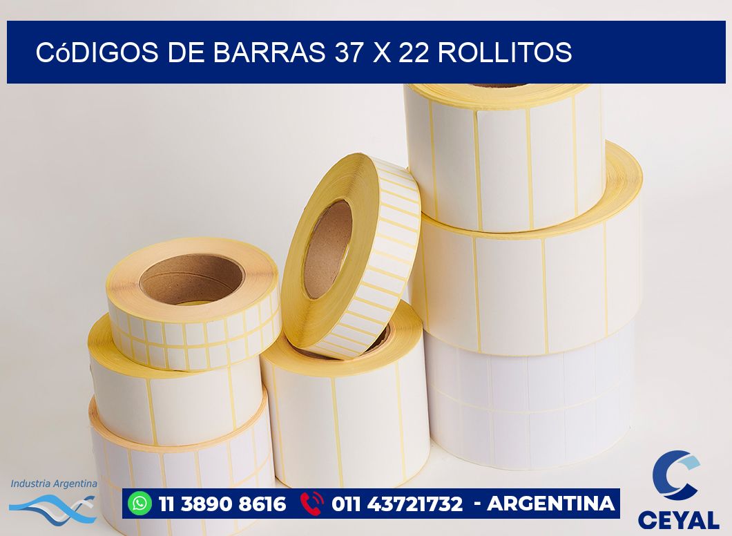 Códigos de Barras 37 x 22 rollitos