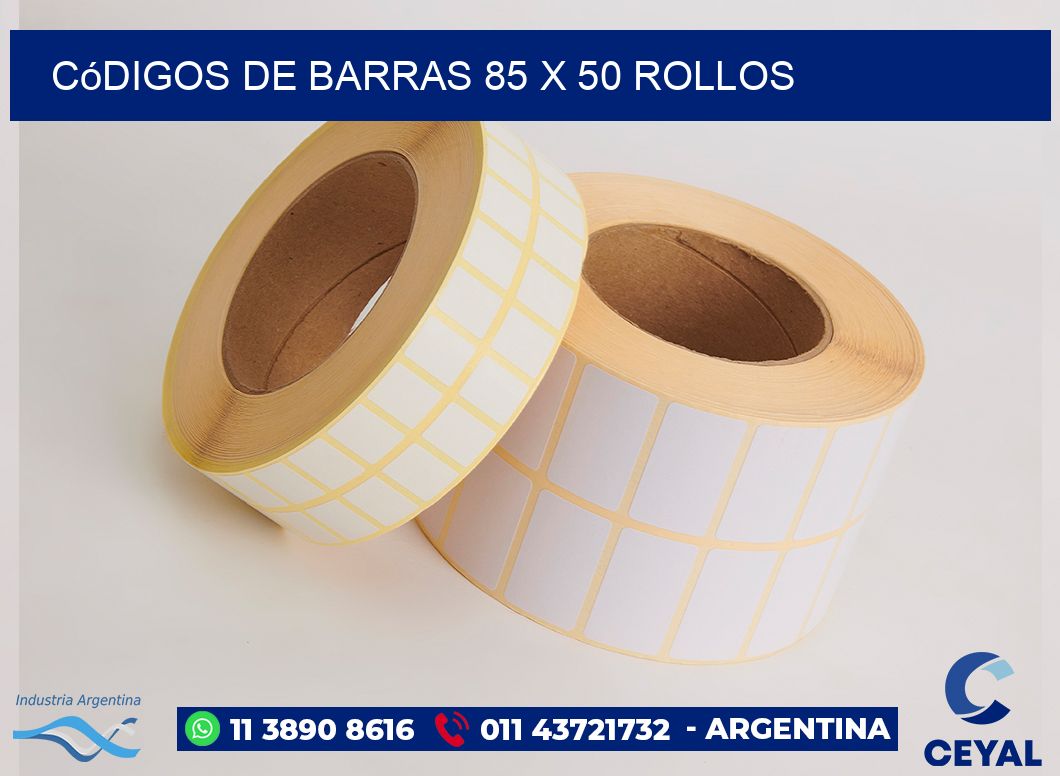 Códigos de Barras 85 x 50 ROLLOS