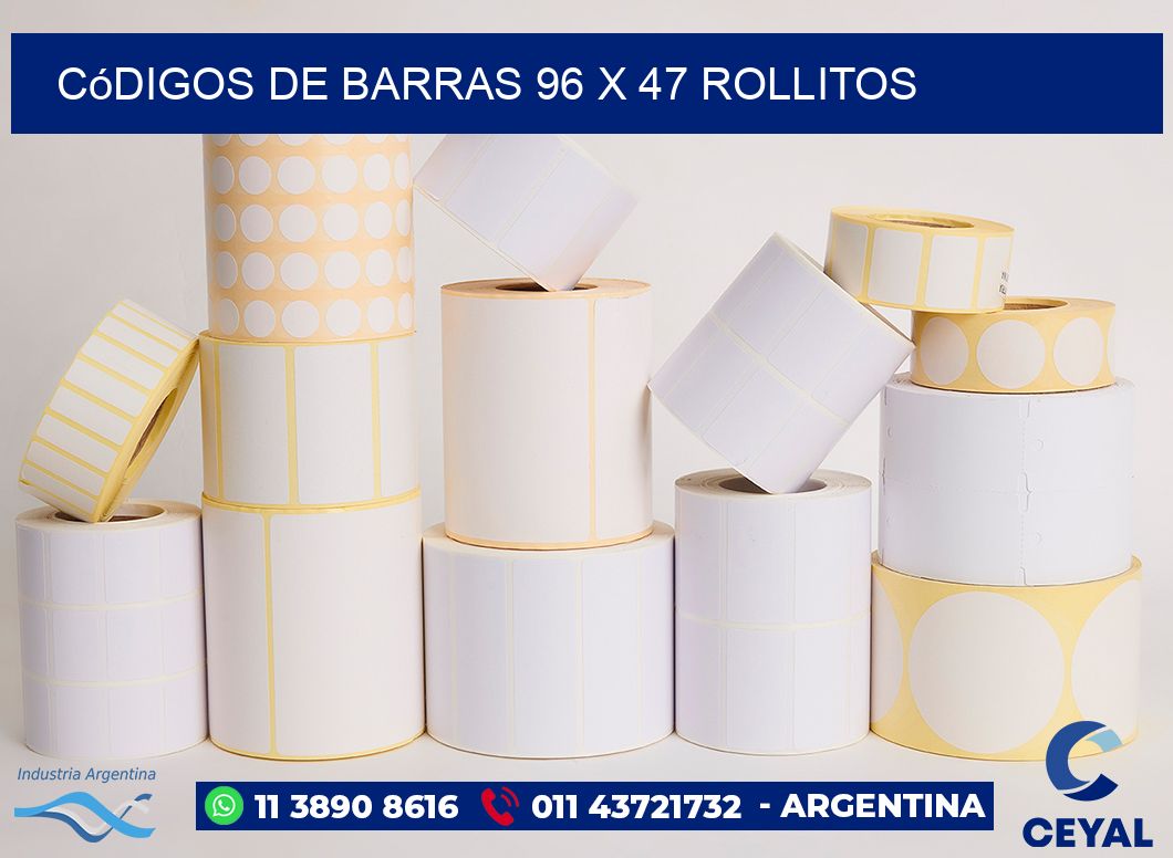 Códigos de Barras 96 x 47 rollitos
