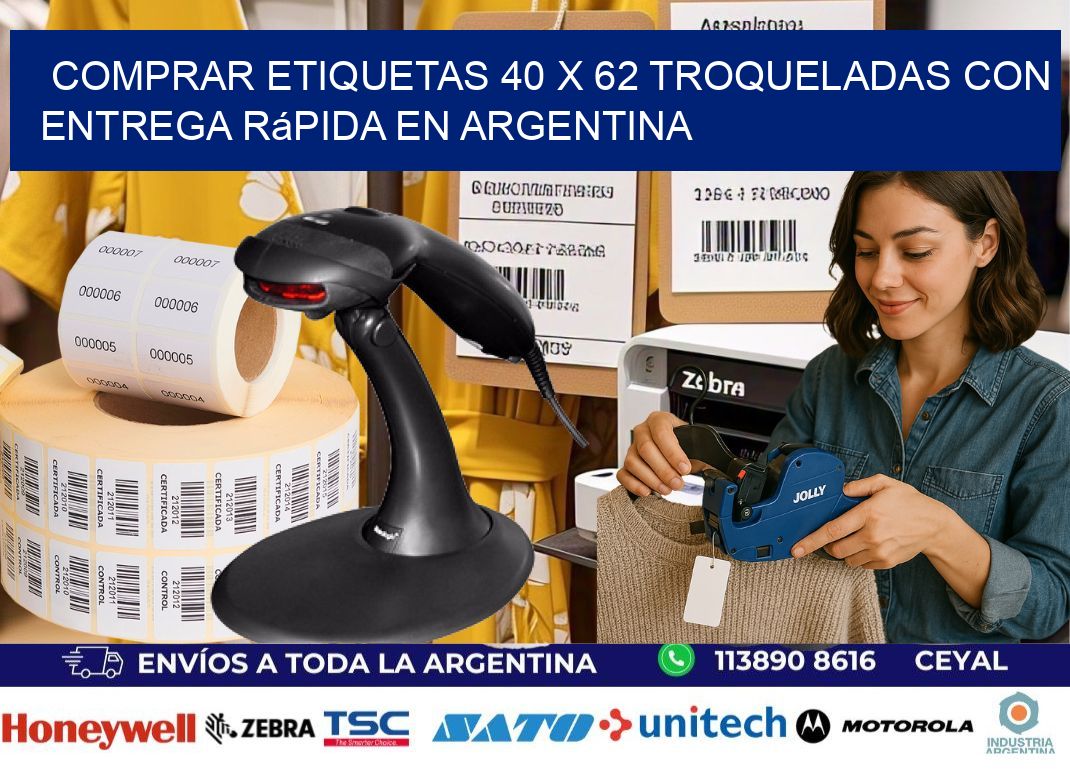 Comprar etiquetas 40 x 62 troqueladas con entrega rápida en Argentina